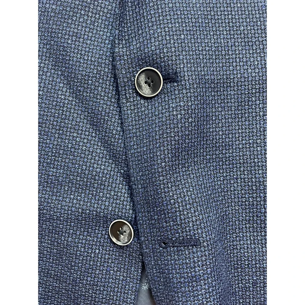 Joseph Abboud Heritage Blazer Mens 50 Long Blue Excellent Linen Wool Sport Coat